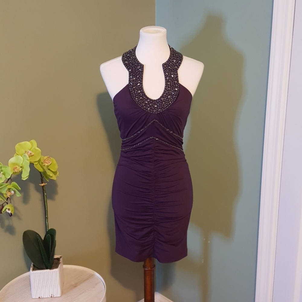 NWT Nikibiki Beaded Halter Dress